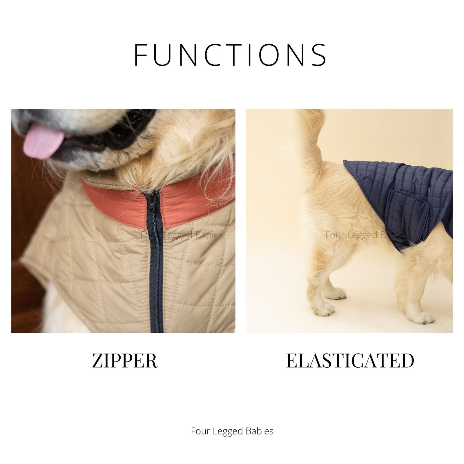 New Quilted Dog jacket Soft pink - Image 6