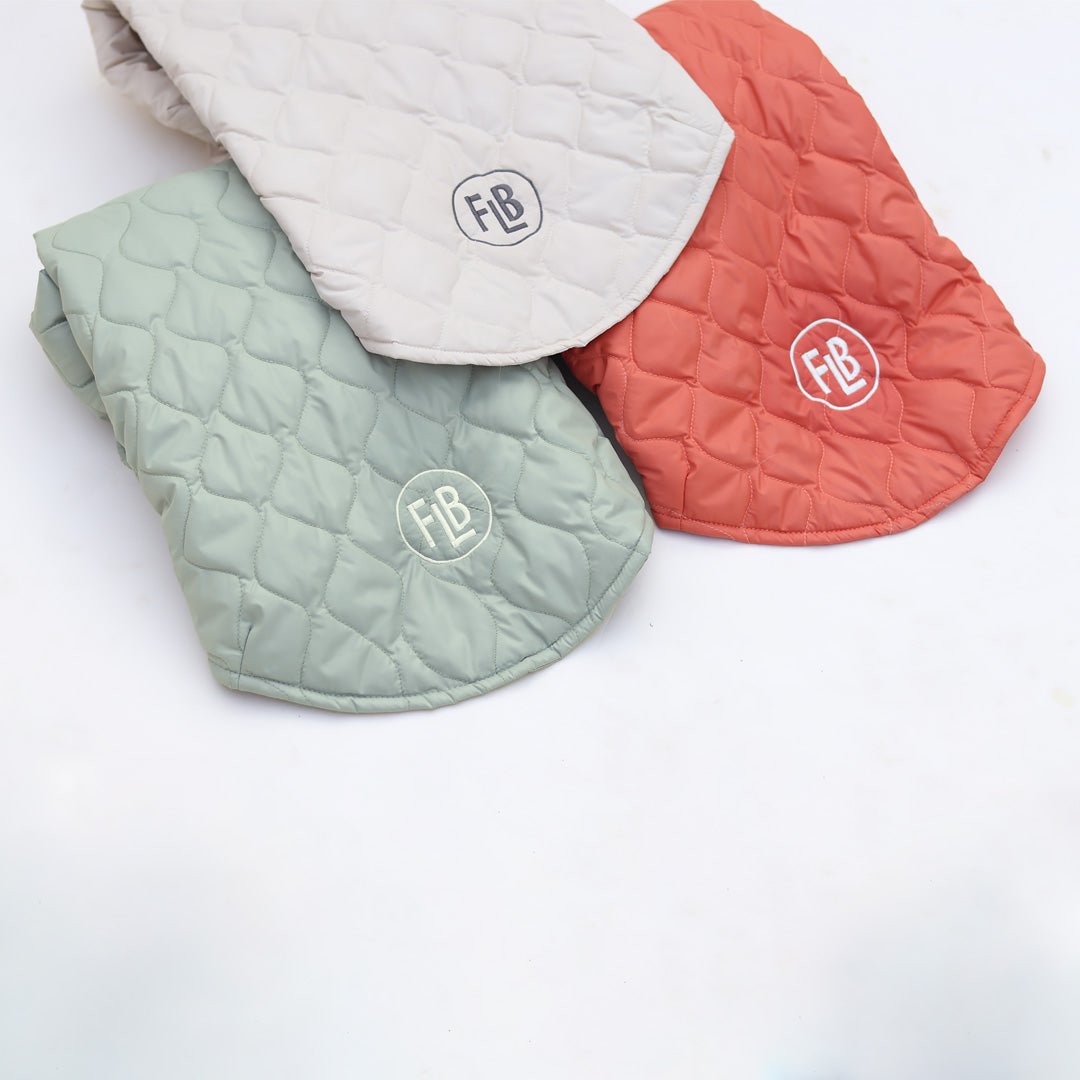 New Quilted Dog jacket Mid Orange - Image 7