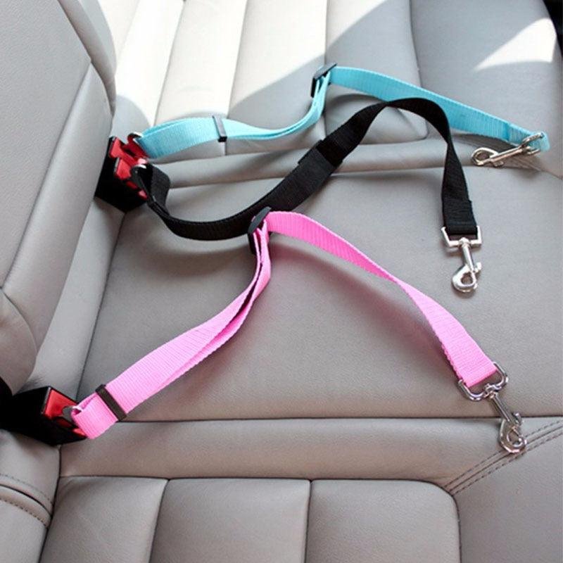 Adjustable dog seat belt. SFP clip. dog walking accessory