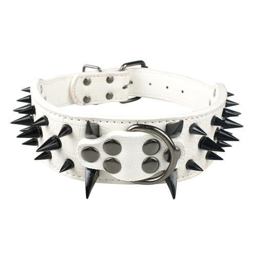 Studded leather collar with adjustable pointed spikes for medium and large dogs such as Pitbull. Bulldog. Boxer - Image 5