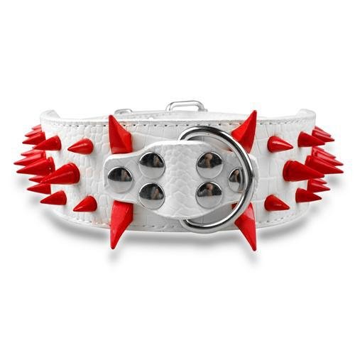 Studded leather collar with adjustable pointed spikes for medium and large dogs such as Pitbull. Bulldog. Boxer - Image 3
