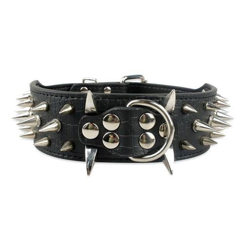 Studded leather collar with adjustable pointed spikes for medium and large dogs such as Pitbull. Bulldog. Boxer - Image 6