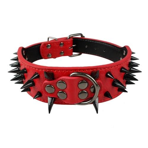 Studded leather collar with adjustable pointed spikes for medium and large dogs such as Pitbull. Bulldog. Boxer - Image 10