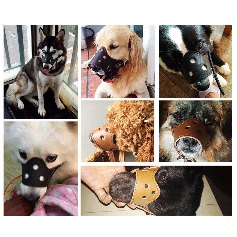 Soft Leather Anti-Bite Muzzle. Maximum Safety. Adjustable. Breathable. Suitable for Small and Large Dogs. Allows Drinking and Eating - Image 5