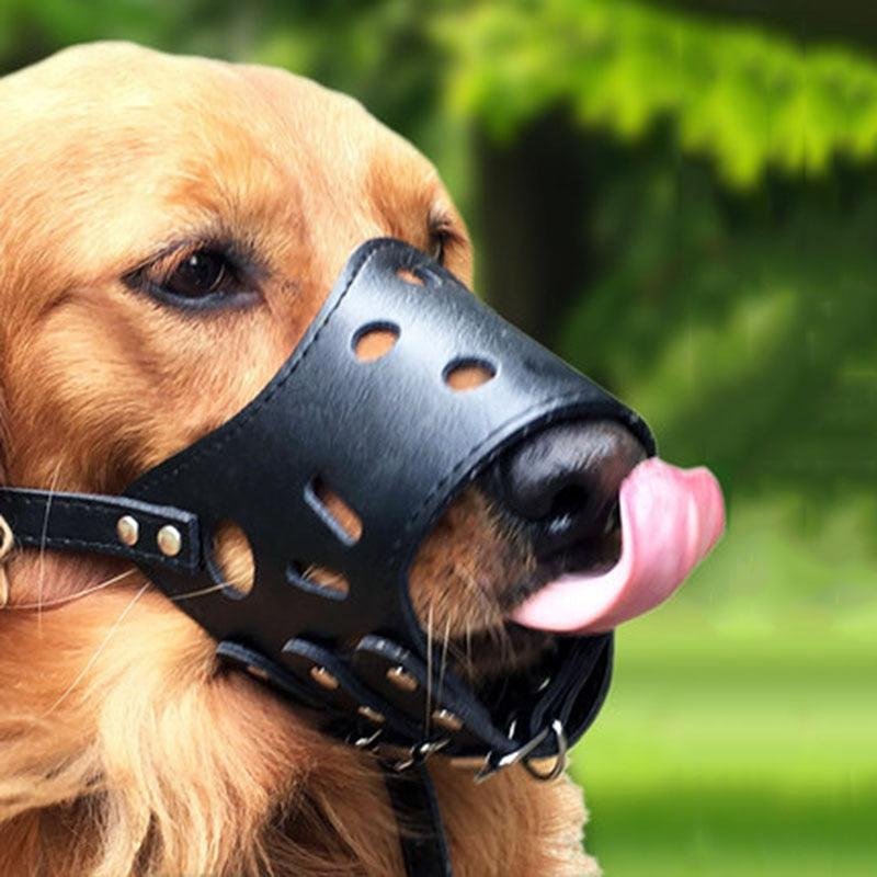 Soft Leather Anti-Bite Muzzle. Maximum Safety. Adjustable. Breathable. Suitable for Small and Large Dogs. Allows Drinking and Eating - Image 7