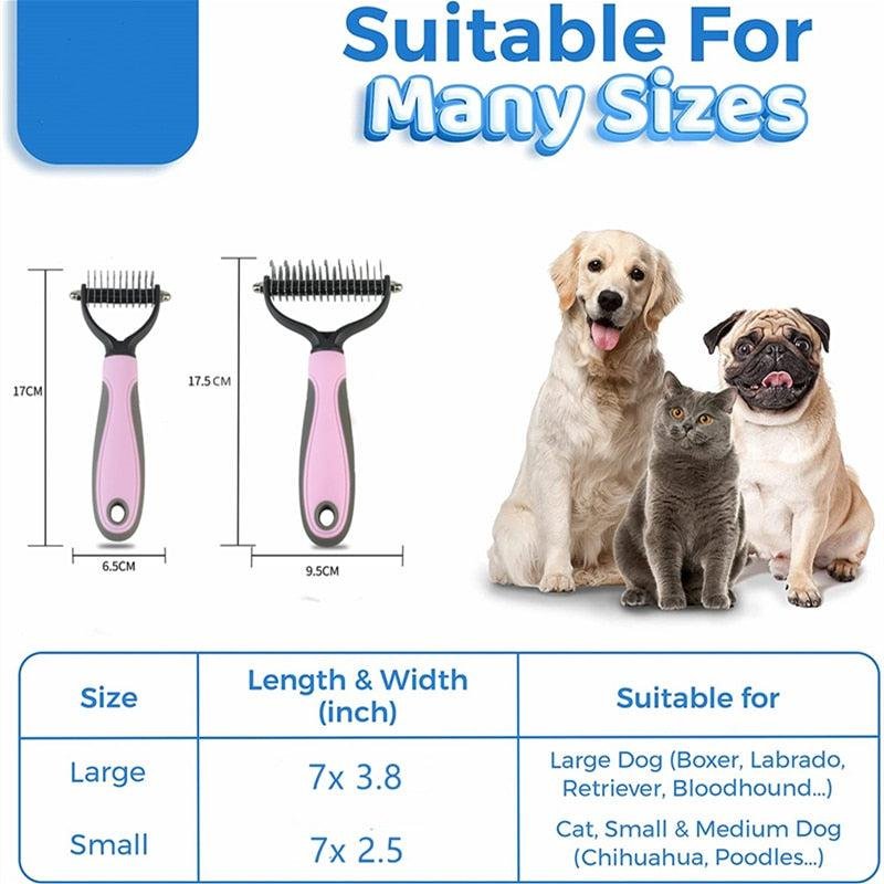 Pet Grooming Tool. Detangling Comb for Dogs and Cats. Specially Designed Brush for Long Curly Hair - Image 13