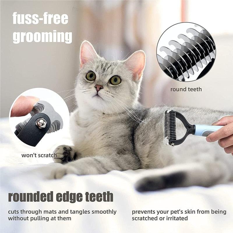 Pet Grooming Tool. Detangling Comb for Dogs and Cats. Specially Designed Brush for Long Curly Hair - Image 16
