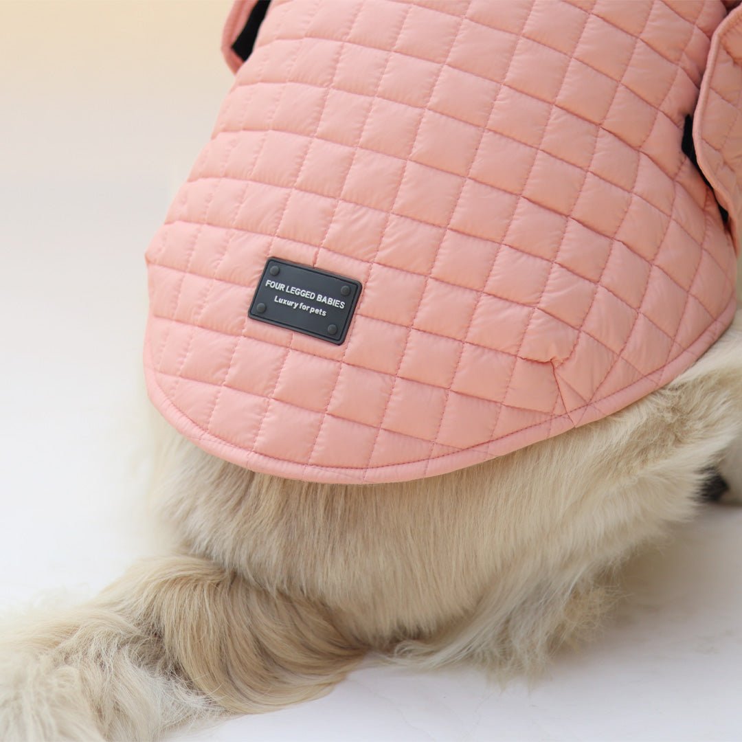 New Quilted Dog jacket Soft pink - Image 7