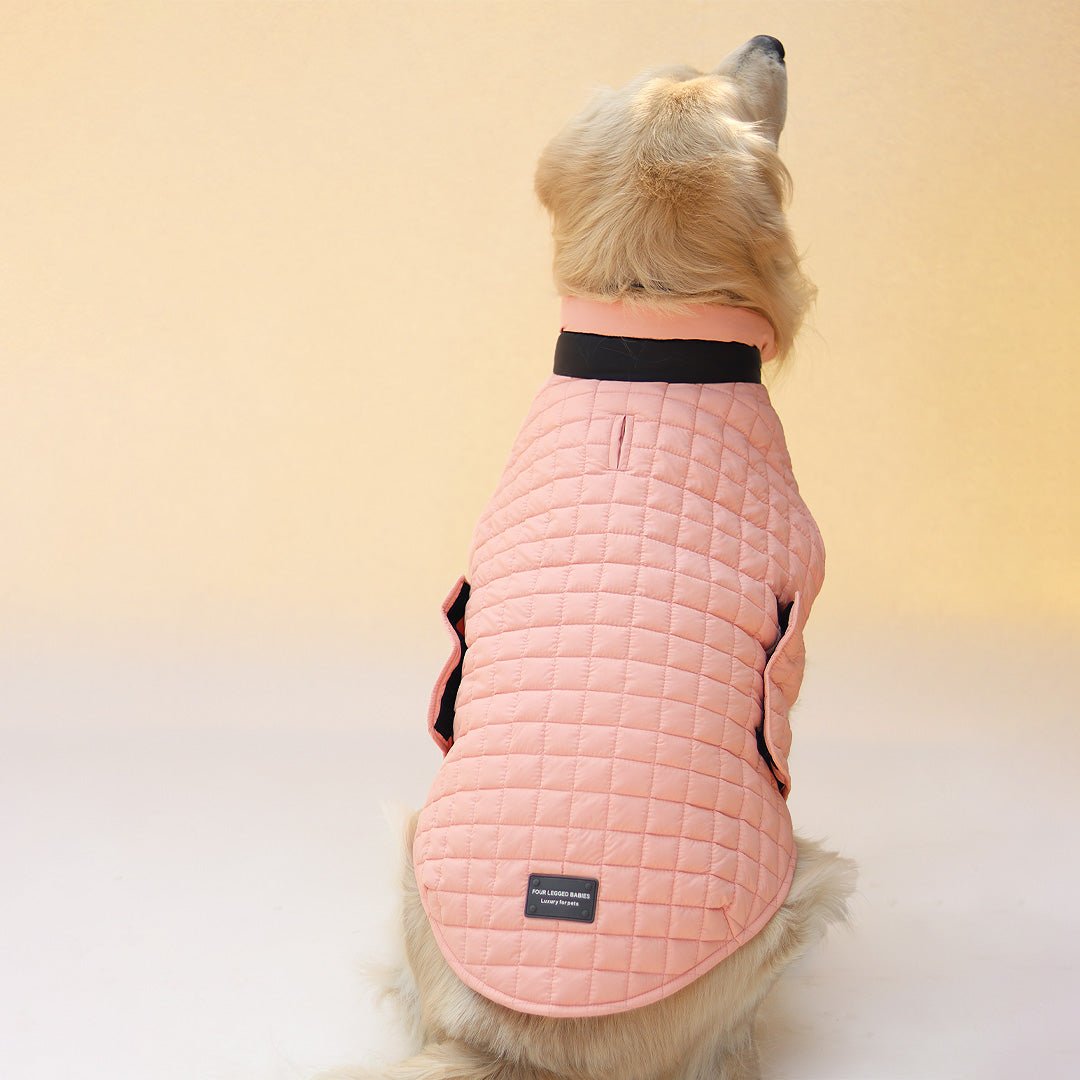 New Quilted Dog jacket Soft pink - Image 3