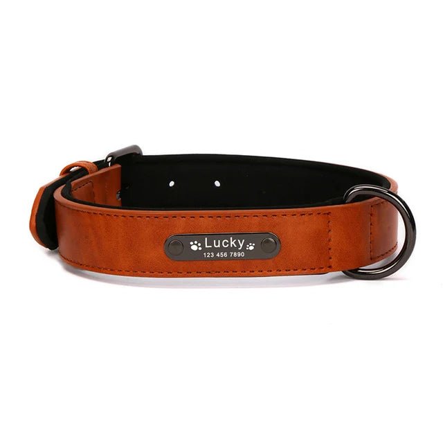 Luxury Personalized Leather Collar for Large and Small Dogs. Personalized Leather Collar with Engraved Name - Image 8