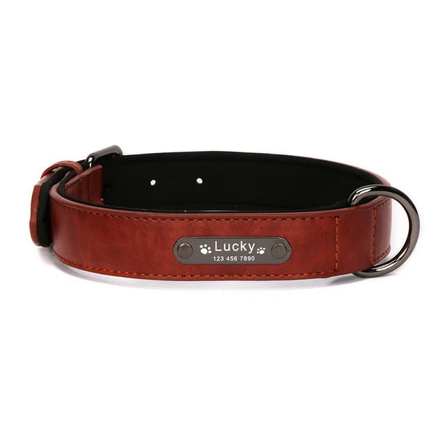 Luxury Personalized Leather Collar for Large and Small Dogs. Personalized Leather Collar with Engraved Name - Image 9