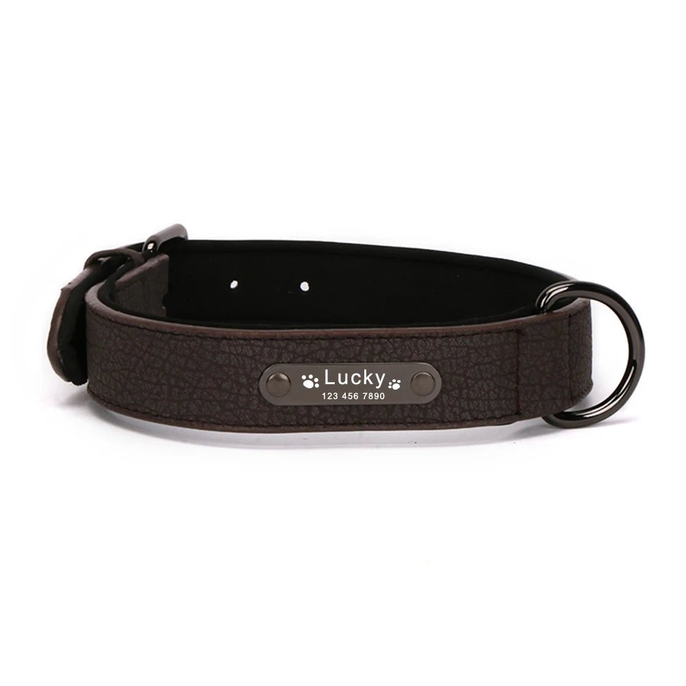 Luxury Personalized Leather Collar for Large and Small Dogs. Personalized Leather Collar with Engraved Name - Image 10