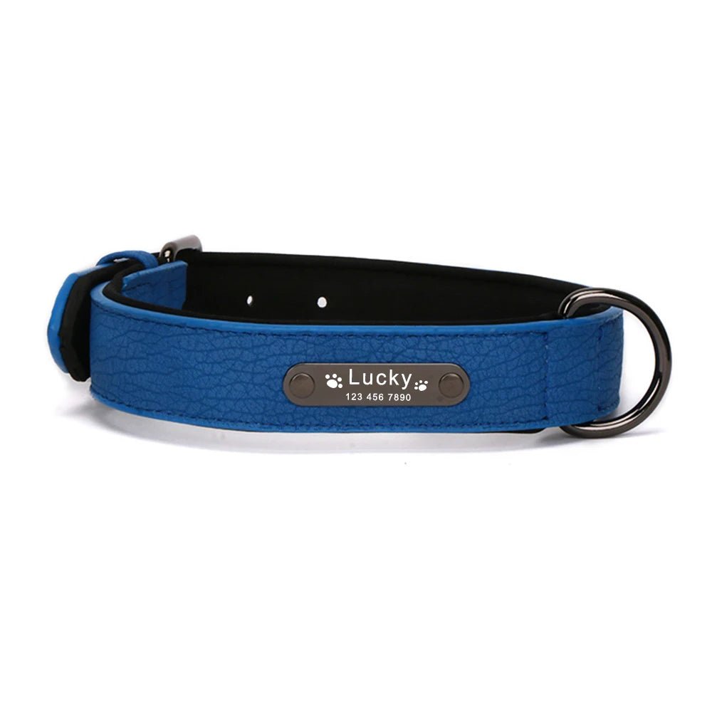 Luxury Personalized Leather Collar for Large and Small Dogs. Personalized Leather Collar with Engraved Name - Image 12