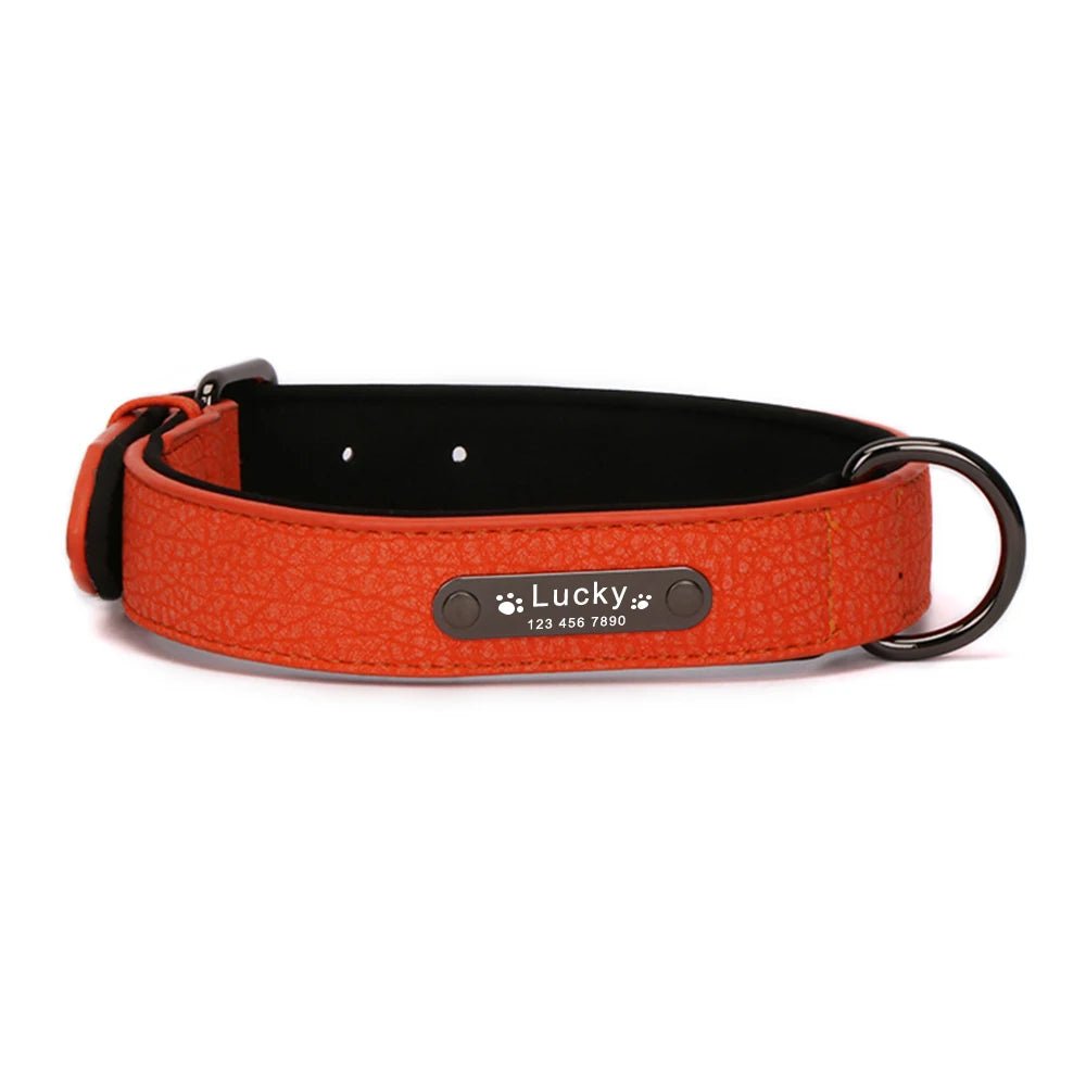 Luxury Personalized Leather Collar for Large and Small Dogs. Personalized Leather Collar with Engraved Name - Image 11