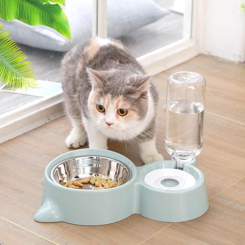 2 in 1 Automatic Pet Bowl and Fountain. Food and Water Bowl. Dog and Cat Accessory