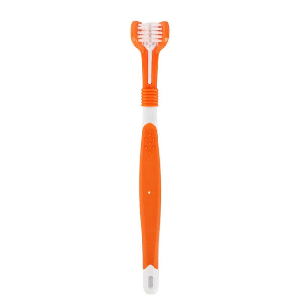 Three-sided toothbrush for dogs and cats. triple-action pet teeth care tool - Image 5