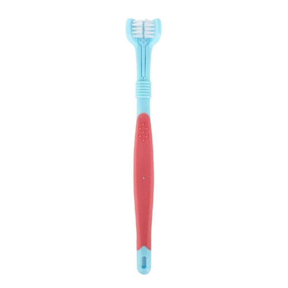 Three-sided toothbrush for dogs and cats. triple-action pet teeth care tool - Image 6