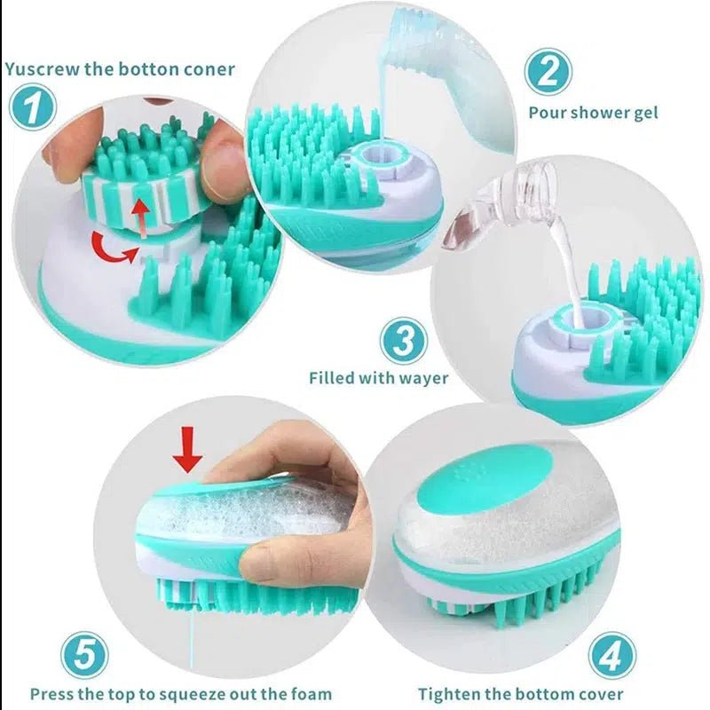 Dog and Cat Bath Brush Pet Cleaning and Grooming Tool - Image 6