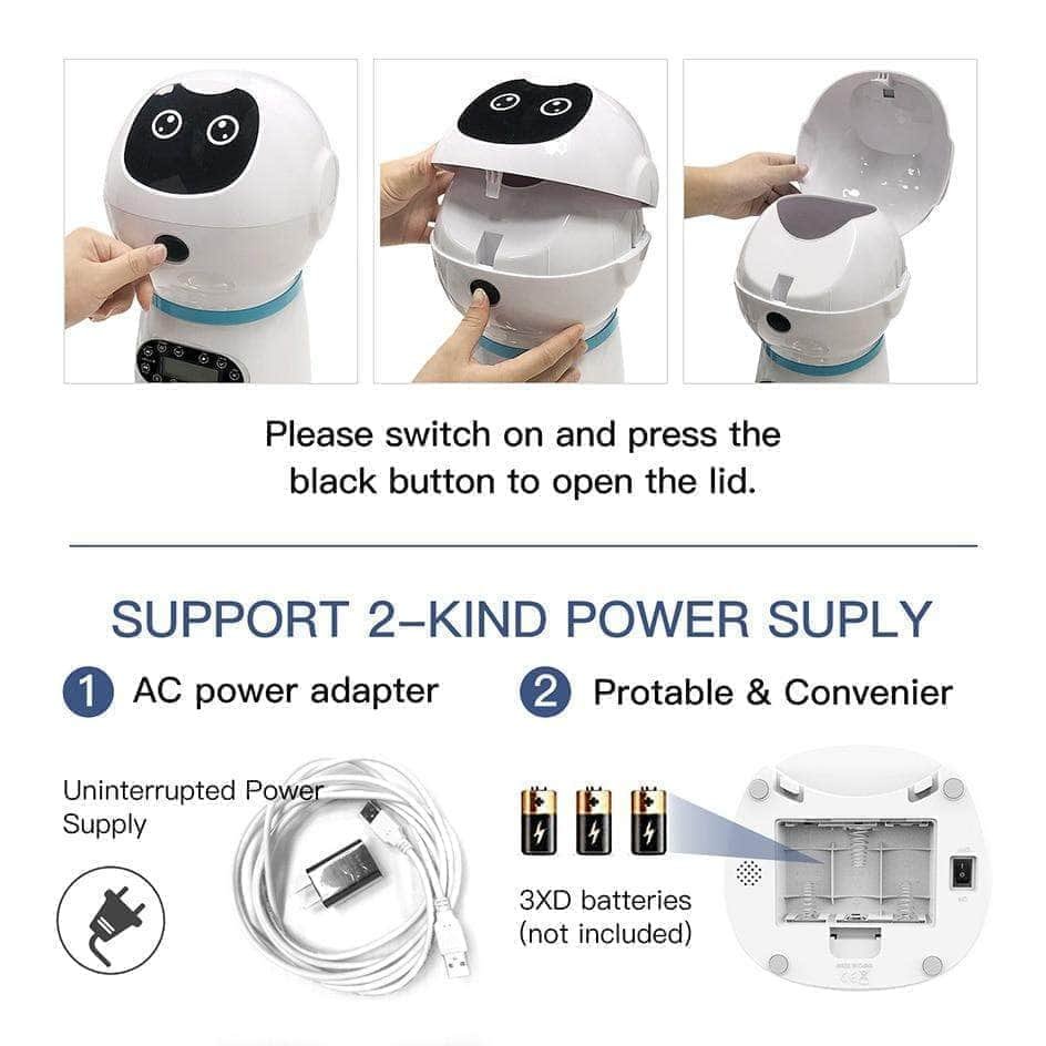 Automatic kibble dispenser with voice recording 4-meal food dispenser for dogs and cats - Image 4