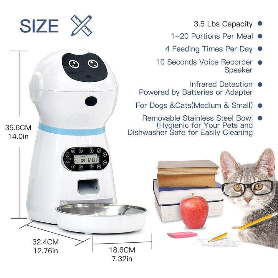 Automatic kibble dispenser with voice recording 4-meal food dispenser for dogs and cats - Image 5