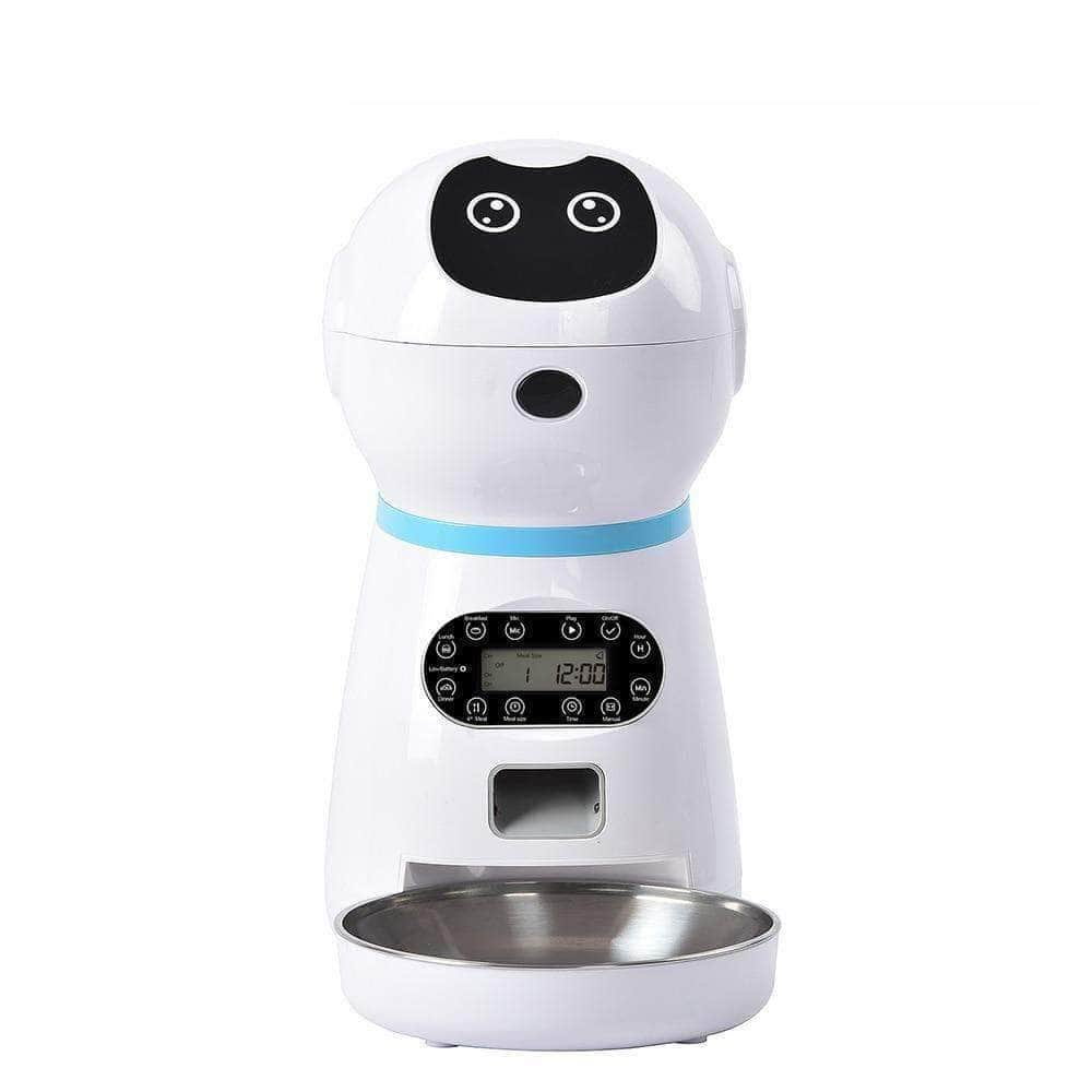 Automatic kibble dispenser with voice recording 4-meal food dispenser for dogs and cats