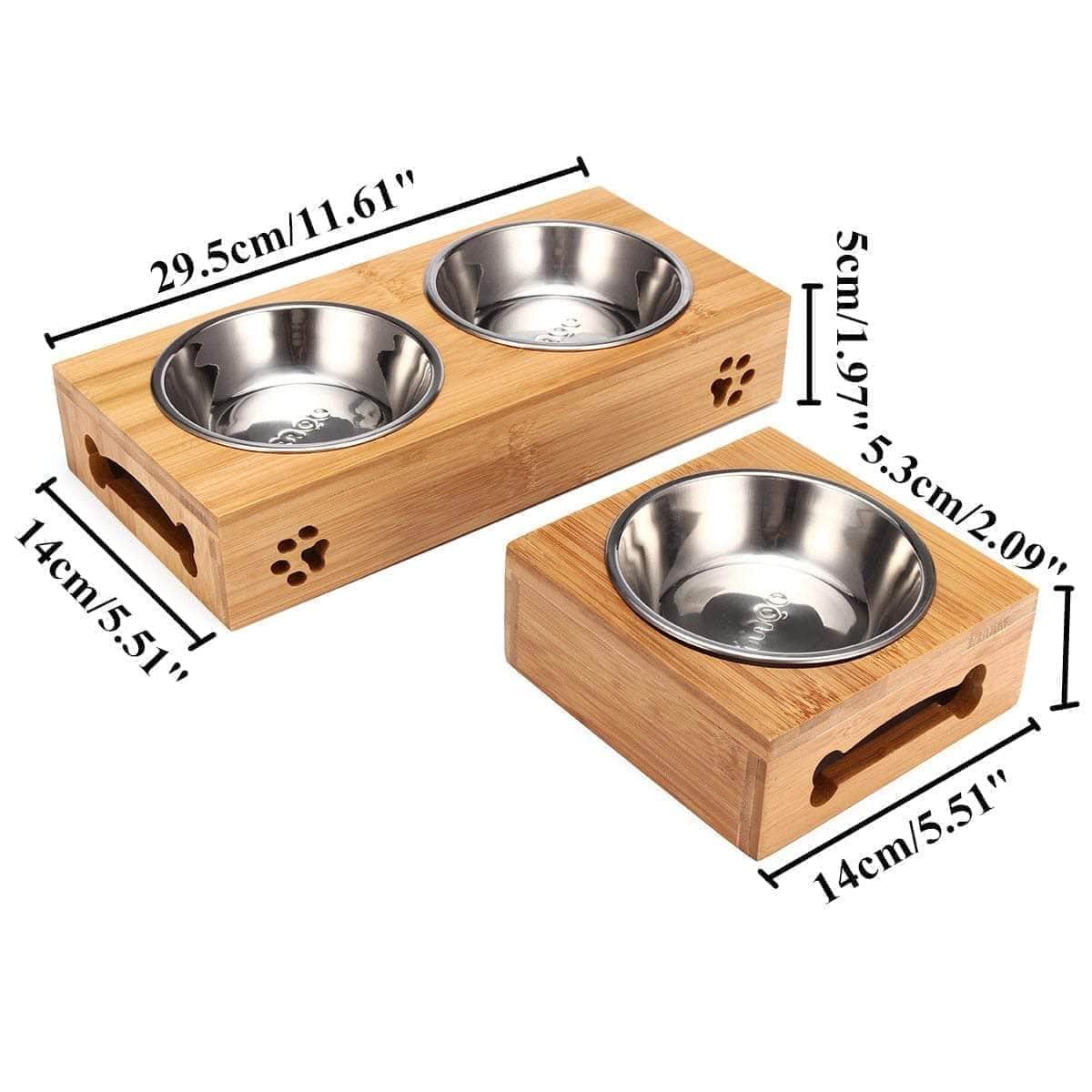 Single or double bowl for cat dog food bowl stainless steel water for pets - Image 6