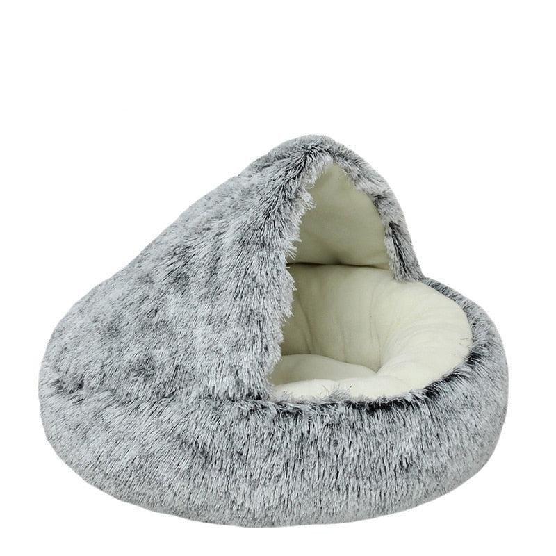 Plush cat bed. warm sleeping basket for small dog and cat - Image 2