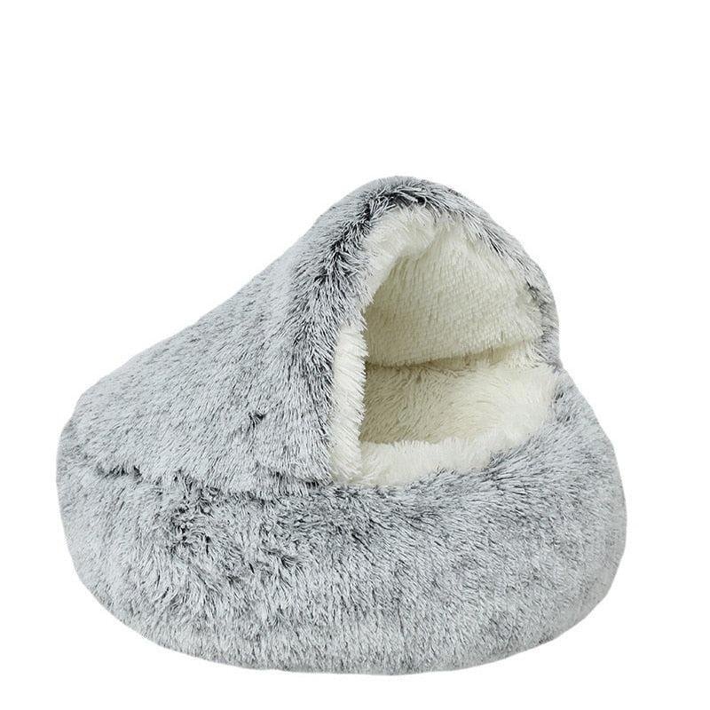 Plush cat bed. warm sleeping basket for small dog and cat - Image 3