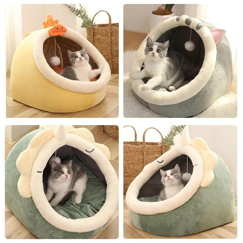 Comfortable semi-covered cat bed. pet accessory - Image 7